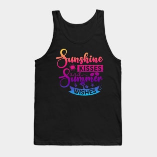 Sunshine Kisses And Summer Wishes Hello Summer Beach Tank Top